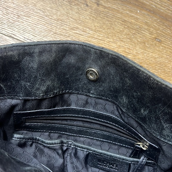 Michael Michael Kors Hamilton North South Tote in Black Studded Leather - Picture 14 of 16